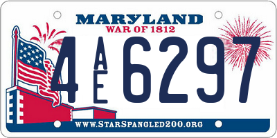 MD license plate 4AE6297