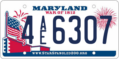 MD license plate 4AE6307