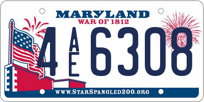MD license plate 4AE6308