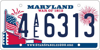 MD license plate 4AE6313