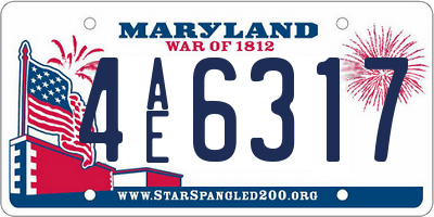 MD license plate 4AE6317