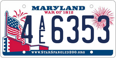 MD license plate 4AE6353