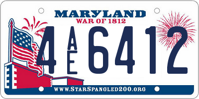 MD license plate 4AE6412