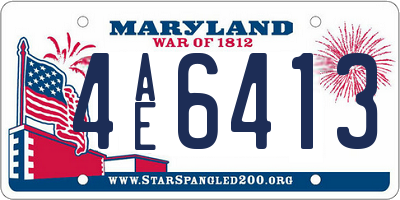 MD license plate 4AE6413