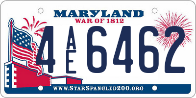 MD license plate 4AE6462