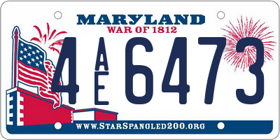 MD license plate 4AE6473
