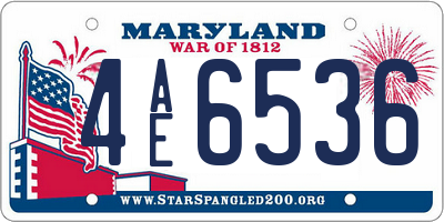 MD license plate 4AE6536