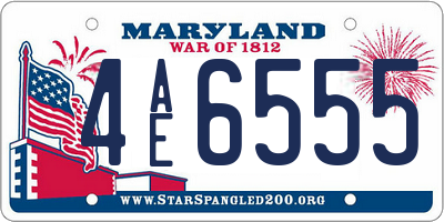 MD license plate 4AE6555