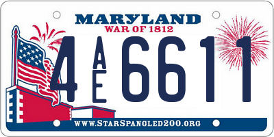 MD license plate 4AE6611