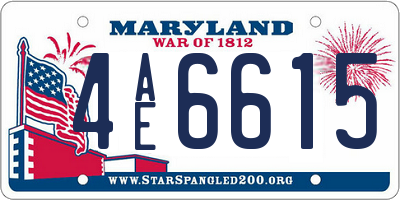 MD license plate 4AE6615