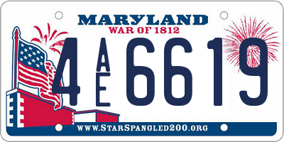 MD license plate 4AE6619