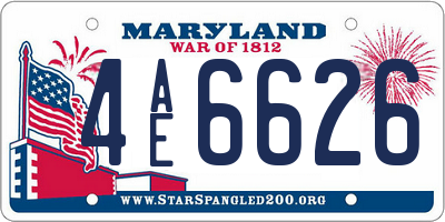 MD license plate 4AE6626