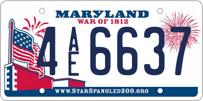 MD license plate 4AE6637
