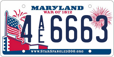 MD license plate 4AE6663