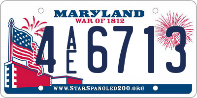MD license plate 4AE6713