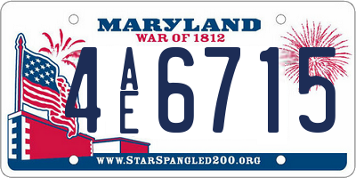 MD license plate 4AE6715