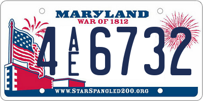 MD license plate 4AE6732