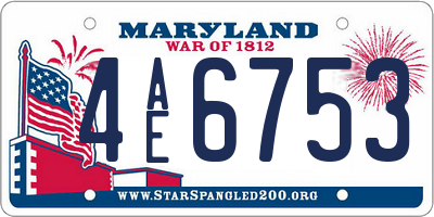 MD license plate 4AE6753