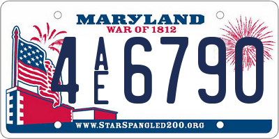 MD license plate 4AE6790