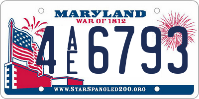 MD license plate 4AE6793