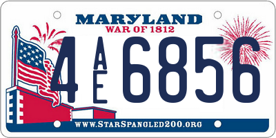 MD license plate 4AE6856
