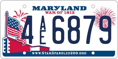 MD license plate 4AE6879