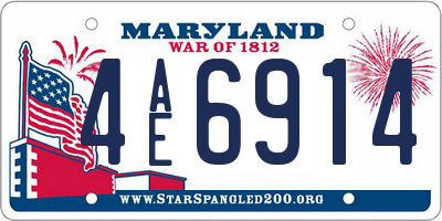 MD license plate 4AE6914