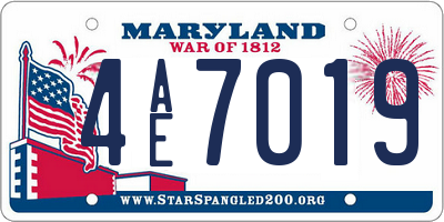 MD license plate 4AE7019