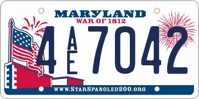 MD license plate 4AE7042