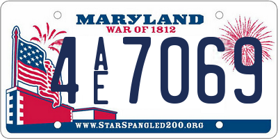 MD license plate 4AE7069