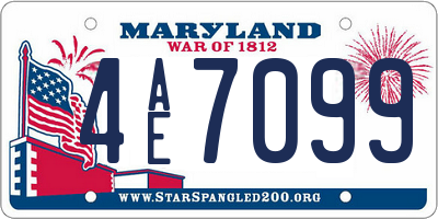 MD license plate 4AE7099