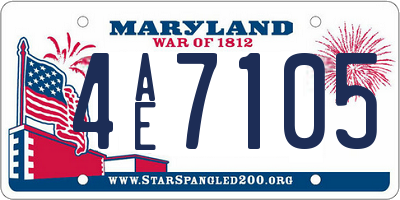 MD license plate 4AE7105