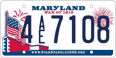 MD license plate 4AE7108