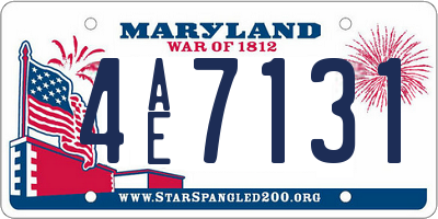 MD license plate 4AE7131