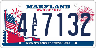 MD license plate 4AE7132