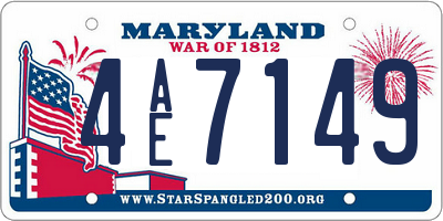 MD license plate 4AE7149