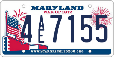 MD license plate 4AE7155
