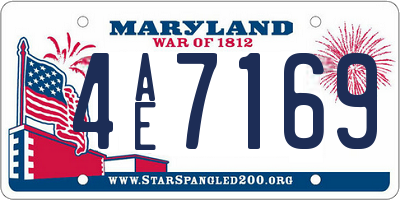 MD license plate 4AE7169