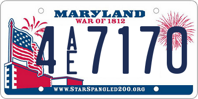 MD license plate 4AE7170
