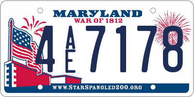 MD license plate 4AE7178