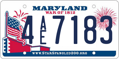 MD license plate 4AE7183