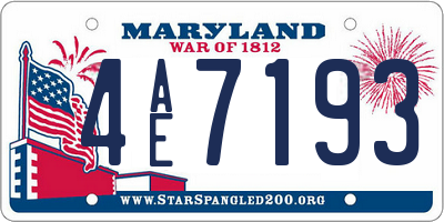 MD license plate 4AE7193