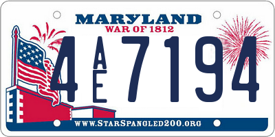 MD license plate 4AE7194