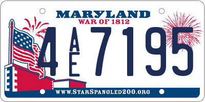 MD license plate 4AE7195