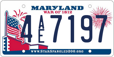 MD license plate 4AE7197