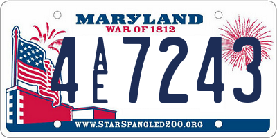 MD license plate 4AE7243