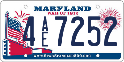 MD license plate 4AE7252