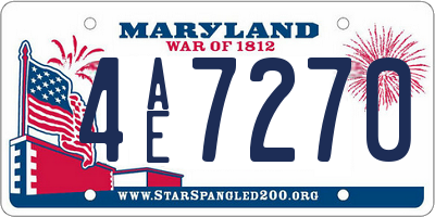 MD license plate 4AE7270