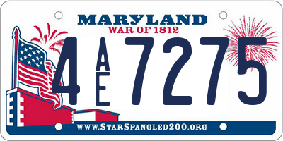 MD license plate 4AE7275