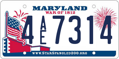 MD license plate 4AE7314